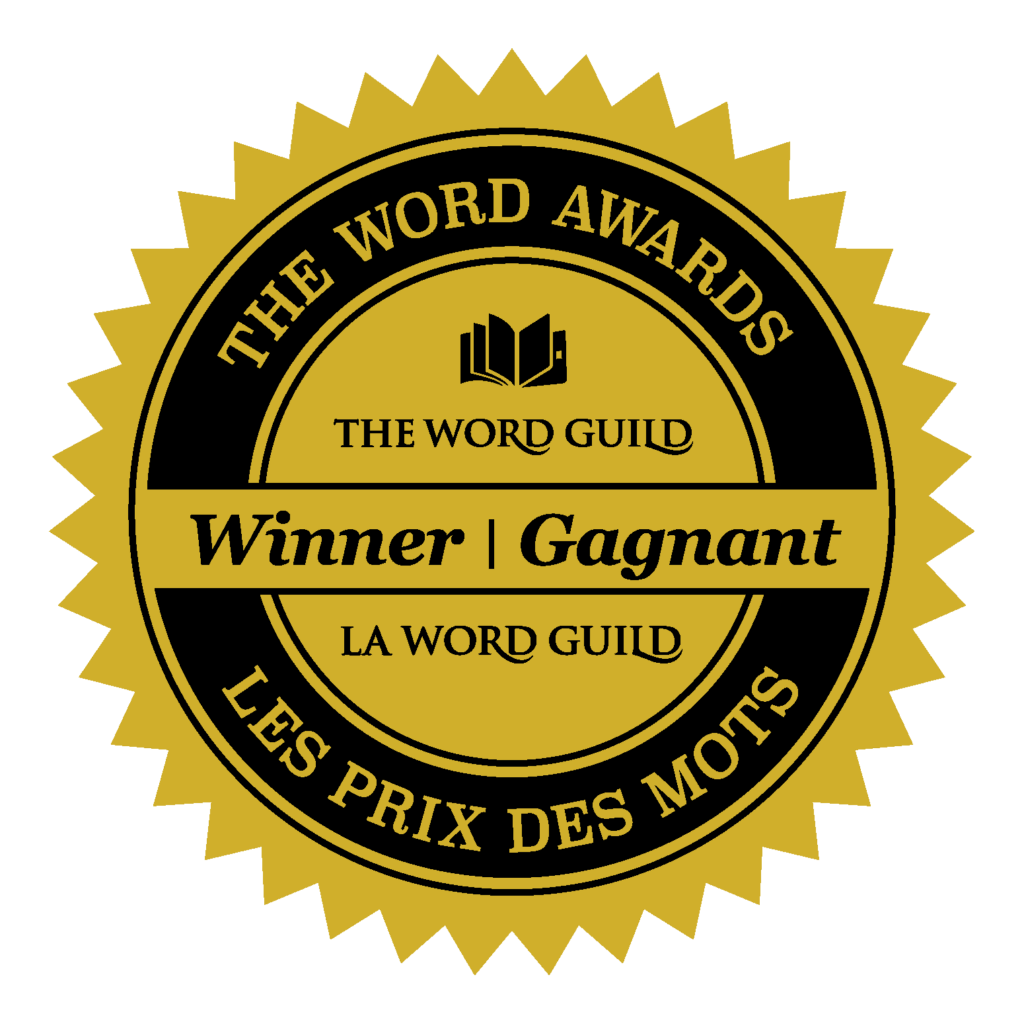 Word Award Winner Sticker in Gold. Words in French and English. By The Word Guild. For The Soul's Awakening in 2025.